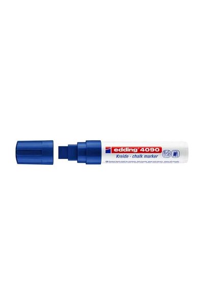 Edding 4090 Model - Blue Liquid Chalk Pen, 15 Mm Cut Point, For Black and Glass