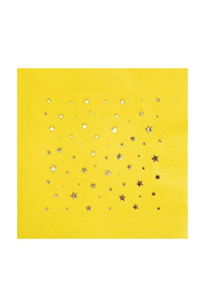 Story طقم منقوشة على شكل نجوم أوراق ذهبية مقاس 33 × 33 سم مكون من 16 منديل ور...