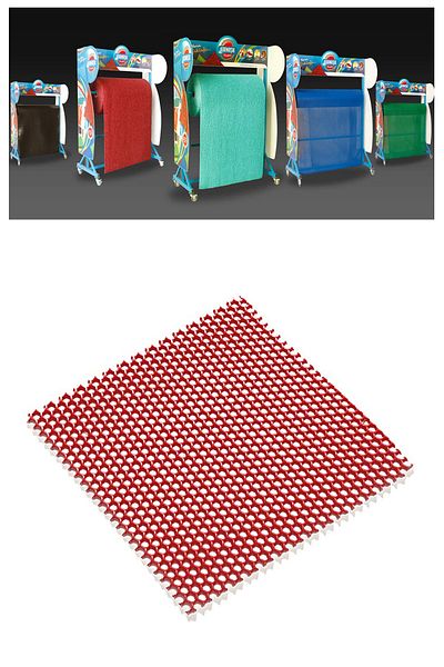 Gardenya Z Mat Honeycomb Non-Slip PVC Mat Inner - Outer Wet Floor Red