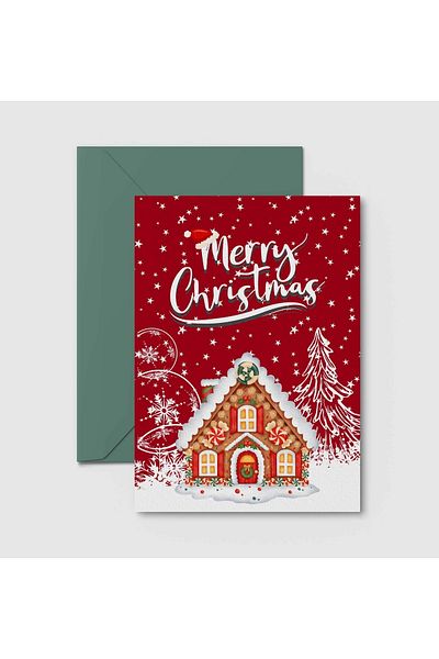 HRS Postcard - Greeting Card & Envelope New Year New Year Christmas Christmas