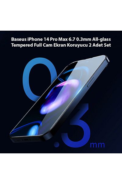 Baseus Baseus 0.3mm All-Tempered-Glass Screen Protector for iP 14 Pro Max Clear
