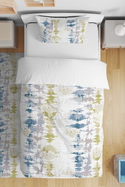 EVPANYA Minimalist Colorful Patterned Single Baby Kids Bedding Set