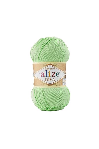 Alize Diva Mercerized Thread - Χρωματικός κωδικός 41 Χρώμα Acikyesil - 100 Gr. 350 Μ