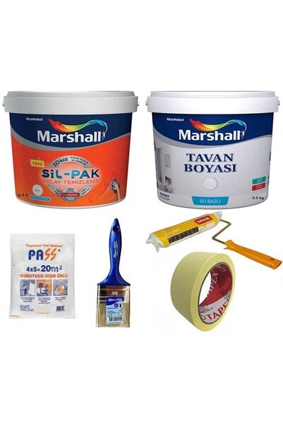 Marshall Silpak Silikonlu Silinebilir Leke Tutmayan Iç Cephe Duvar Boyası 2,5...