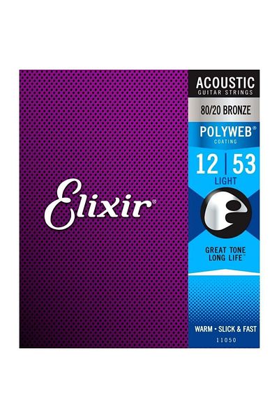 Elixir 012-053 80/20 Bronze Polyweb χορδή ακουστικής κιθάρας (11050)
