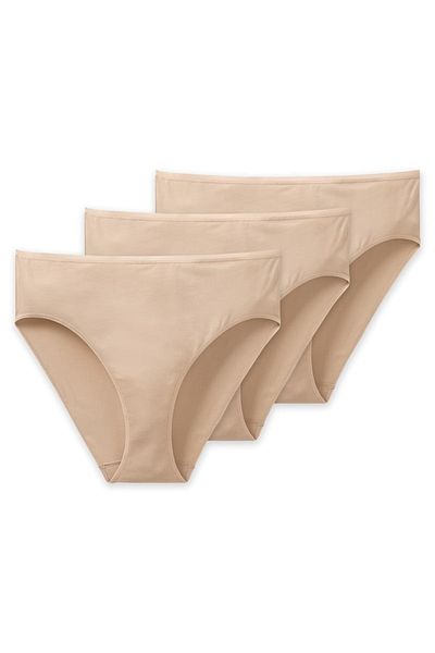 Schiesser Damen Slips 3er Pack - Jazz-Pants, Cotton Essentials, Basic, Stretch
