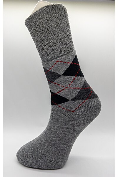 CİHO Чорапи Premium Thermal 3 чифта мъжки чорапи с тартан мотив, еластични, нестесняващи, за зимата