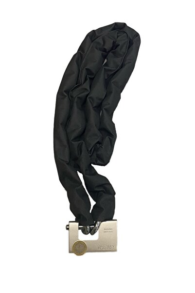 BaranYapıMarket 10mm 1.5 Metre Paslanmaz Çelik Zincirli Koruma Kılıflı Kilitl...