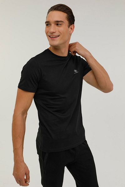 lumberjack Ct102 Basic - Μαύρο ανδρικό κοντομάνικο μπλουζάκι
