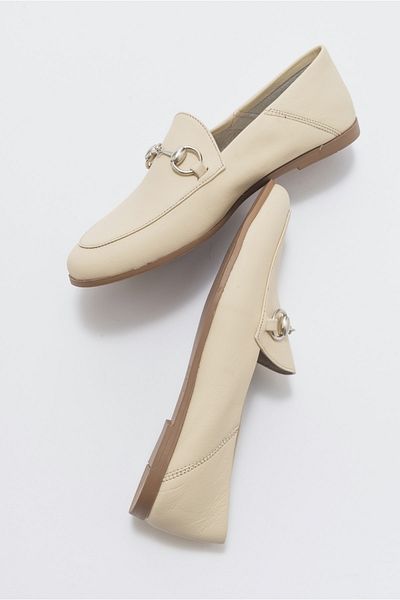 Luvi F03 Damen-Ballerinas aus ecrubeigem Hautleder