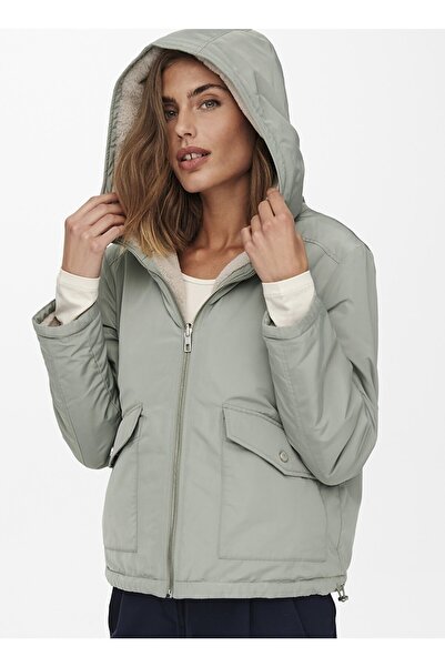 ONLY 15208777 Onldahlia Rev. Jacket Cs Otw Kadın Mont Chinois Green/w.pumıce Stone