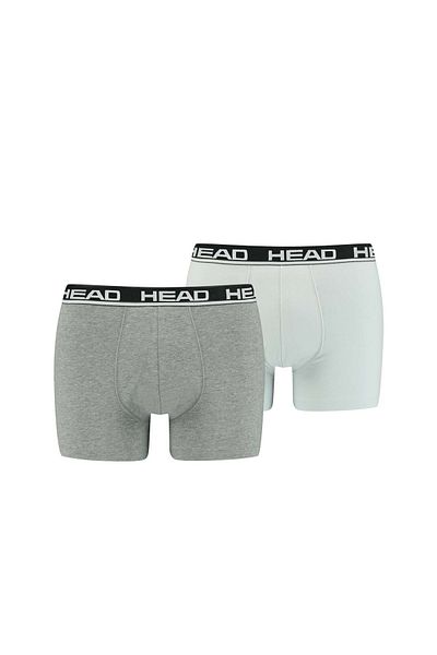Head Herren Boxershorts, 2er-Pack – Basic, Baumwoll Stretch, einfarbig