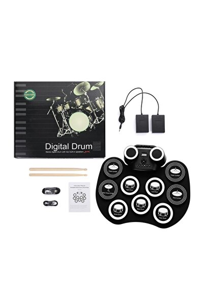 SZ MASTER Bateri Digital Elektronik Davul Seti Usb Şarjlı Pedallı Katlanabilir Elektrikli Bateri