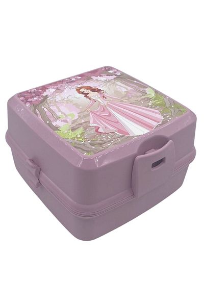 Buffer ® Automatic Lunch Box with Spoon and Fork 4 Compartments Practical Children's Lunch Box