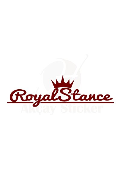 Akçay Sticker Royal Stance Sticker Taç Sticker Araba Aksesuarı Royal Oto Ön C...