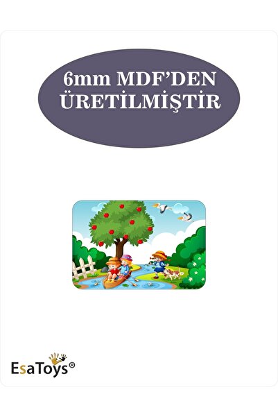 esatoys Ahşap Çocuk Puzzle 6 Parça
