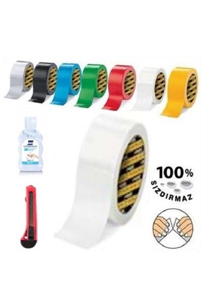 SGS Beyaz Suya Dayanıklı Flex Tape Tamir Bandı Çadır Bant 48 Mm X10 Mt Maket Bıçağı