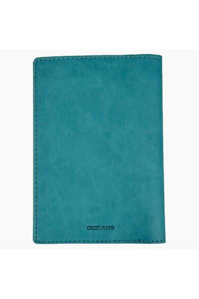 Smyrna Acar Mira Vegan Leather Passport Cover Passport Holder Turquoisegreen