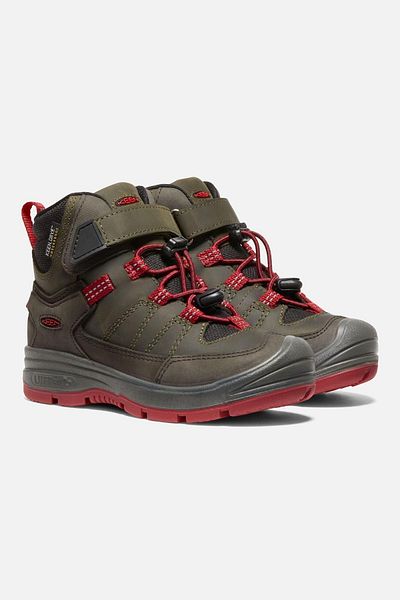 Keen Redwood Mid Wp - حذاء ثلج جلدي مقاوم للماء - أخضر داكن