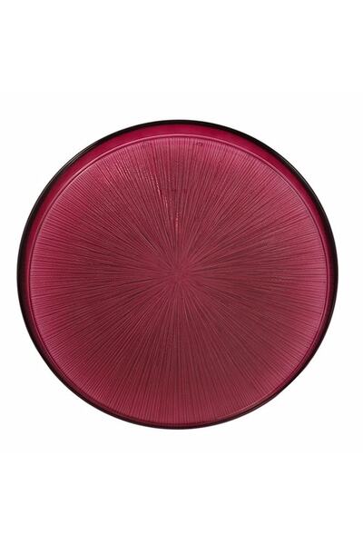 Porland Bordo Düz Tabak 33 Cm