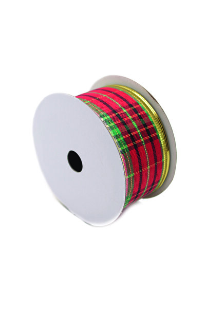 Lora Wedding 2.5mx38mm Plaid Patterned Ribbon