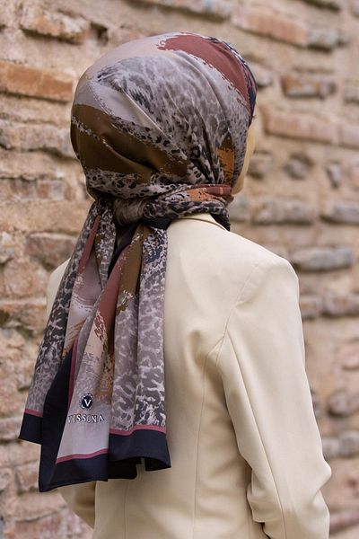 Vissona Γυναικείο Luxury Medina Silk Shawl Mink - Tan