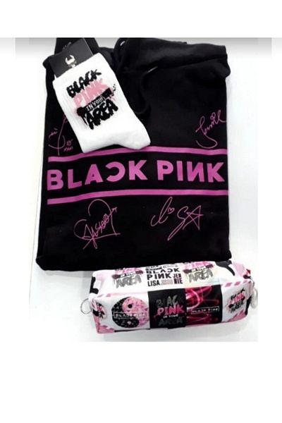 GC GÖKHAN CLUB Blackpink Унисекс суичър Комбинация от чорапи с поставка за молив