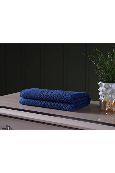 Bellona منشفة حمام فاخرة من Doqu Home مقاس 90x150 باللون الأزرق