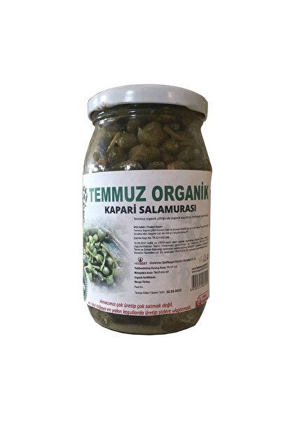 TEMMUZ ORGANİK Kapari Salamurası 375 ml