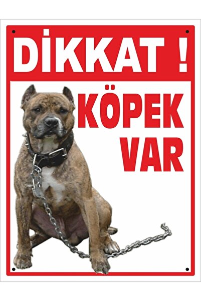 Printhome Uyarı Ve Yönlendirme Levhaları " Dikkat Köpek Var" 25x35 Cm Metal