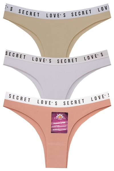 papatya lingerie Σλιπ 3'' Love Secret γραμμένο με βαμβακερή κλωστή Laser Χωρίς ίχνη Βραζιλιάνικης φόρμας