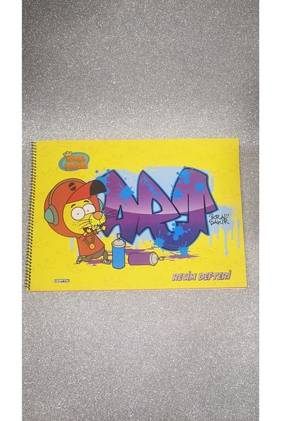 Gıpta Kral Şakir Yellow Cardboard Cover Spiral Painting Book 25cmx35cm 15 sheets