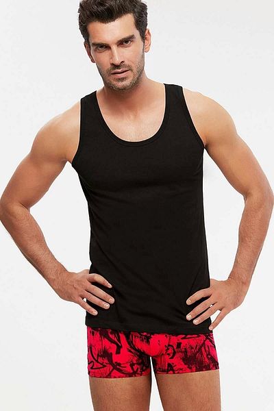 Kom 2 Pack Basic Men's Undershirt with Straps 3 Pack