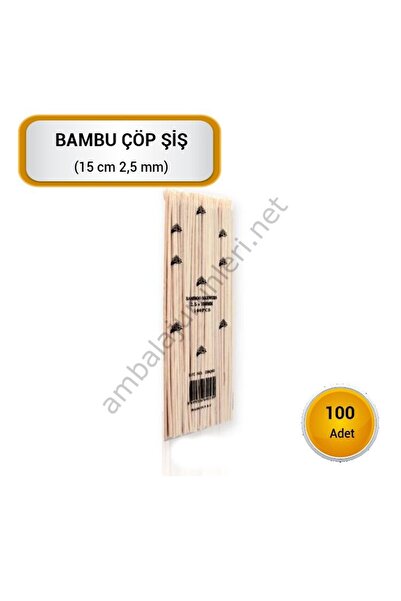 GİZPAK Bambu Çöp Şiş 15cm 100 Adet