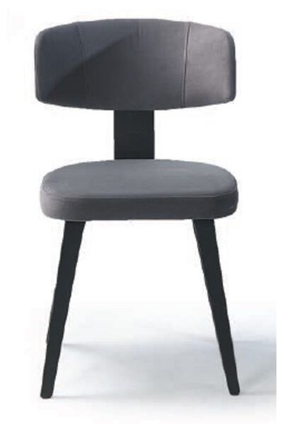 Pİ MOBİLYA 1 Adet Dora Yemek Odası Sandalyesi - Ahşap Ayak - Silinebilir Kumaş