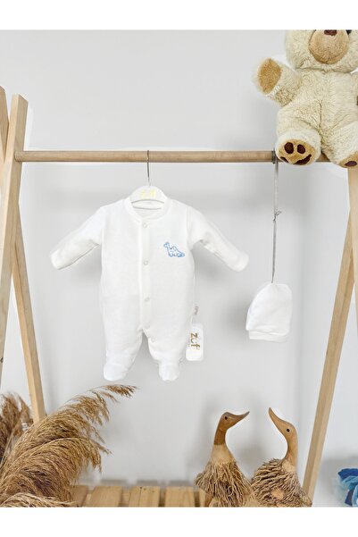 Zuff Baby Prematüre Boy Dinazor Nakış Tulum Erkek Bebek