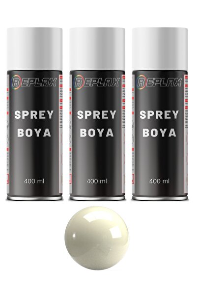 REPLAX 3 Adet Ral 1013 Kırık Beyaz Sprey Boya 400 Ml.
