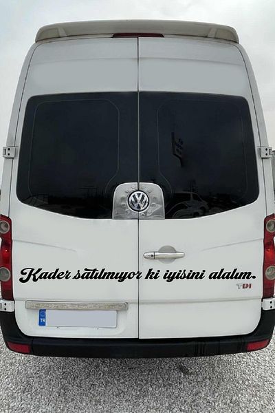 STİCKERCI BEY Cuvinte de scris pe geamul mașinii Autocolant lung - Comercial - Serviciu - Umplut - Cuvinte de scris pe panou de marfă