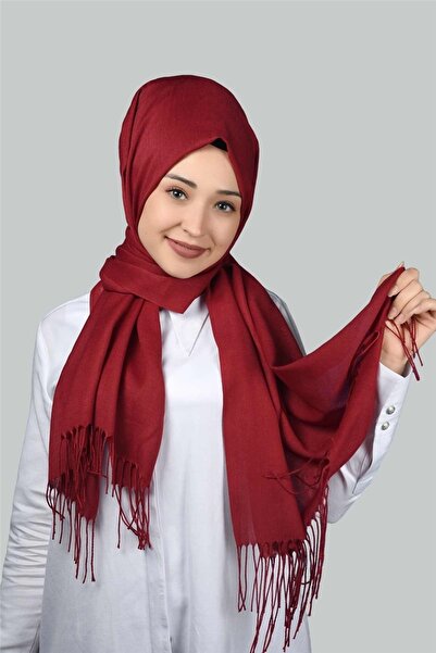 Altobeh Plain Pashmina Shawl - Light Burgundy