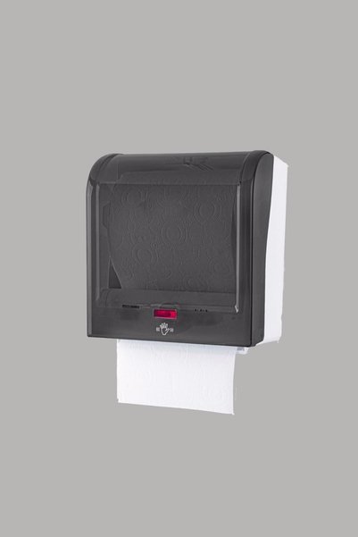 KG-GOLDPAPER Şeffaf Füme Renk Sensörlü Elektrikli Ve Pilli Otomatik Kağıt Havlu Makinesi 21 Cm (2 Yıl Garantili)