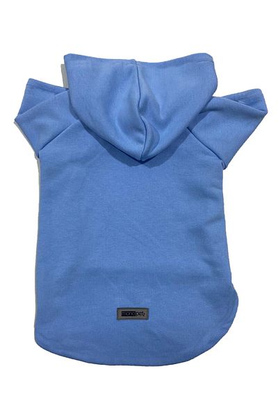 Monopetz Hooded Fleece Sweatshirt Dog and Cat Outfit & Dress - Blue & Gray 2-Piece Deal Pack