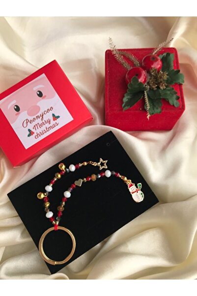 PEONY peonyofficiall Breloc de Anul Nou Crăciun Breloc cu accesorii din crist...