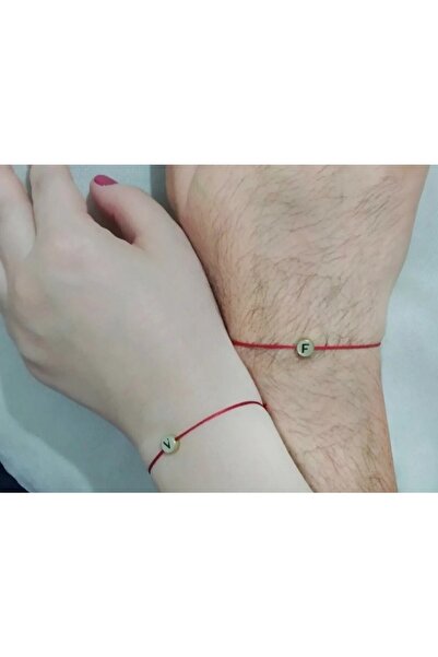 fullcontrol Unisex Harfli Sevgili Bilekliği Ip Bileklik 2 Li
