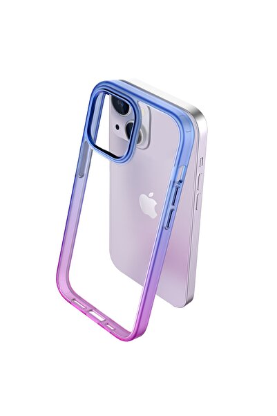 Buff Iphone 14 Air Bumper Rainbow Kılıf Pink Blue