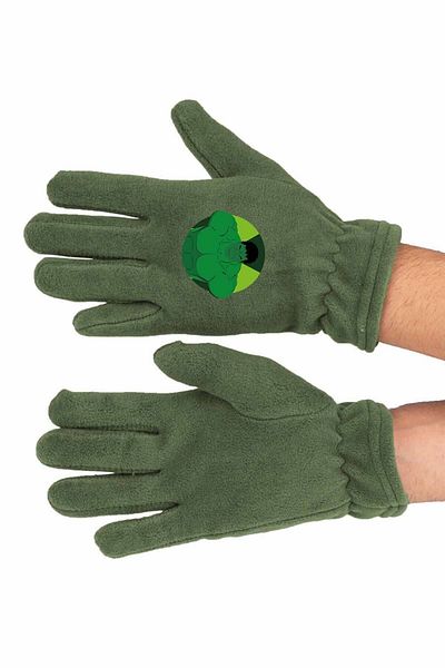 Zeron Tasarım Hulk Printed Winter Long Fleece Gloves Bll1113