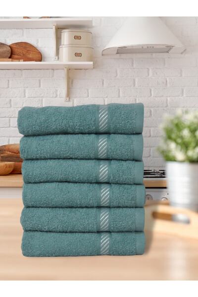 Şelale Can 6 Adet Yumuşak Su Emici Pamuklu 28x30 Mutfak Havlusu Kurulama Bezi...