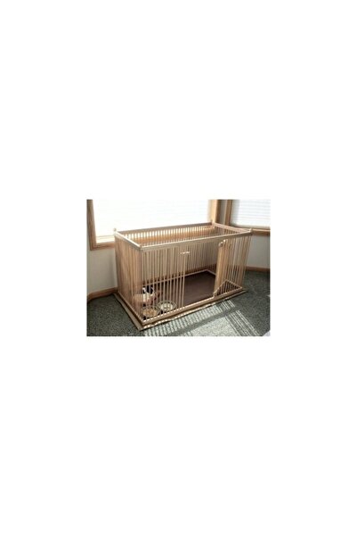 naturbird 60x100 Cm Ahşap Sık Aralıklı Köpek Çiti ( Kapısı Uzun Tarafta)