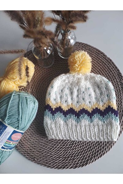 1-3 Yaşa Uyumlu Unisex Örgü Bere