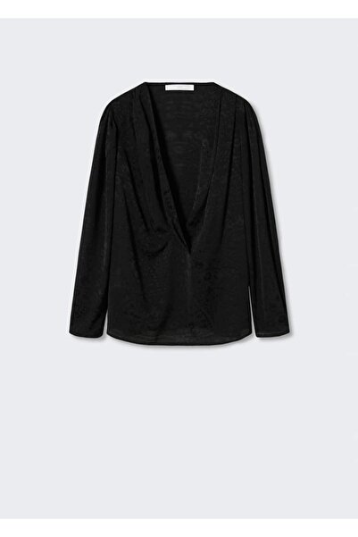 MANGO Woman Desenli Jakar Bluz