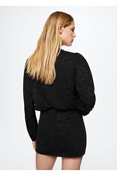 MANGO Woman Desenli Jakar Bluz